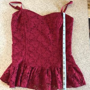 Floral lace corset blouse